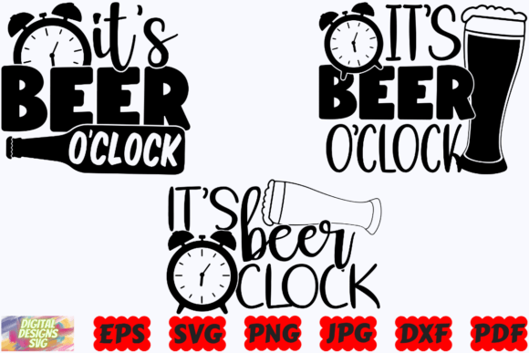 Download It's Beer O'Clock SVG | Funny Beer SVG - Beer o'clock Collection