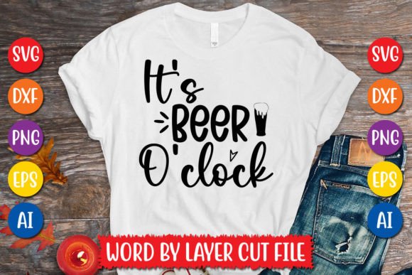 Download It's Beer O'clock SVG Design - Premium Resources
