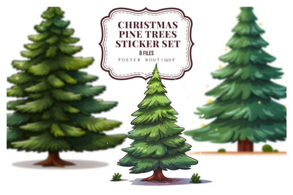 Download Christmas Pine Tree Clipart Set - Pine tree Collection